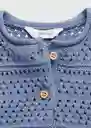 Abrigo Cardigan Hibisco Azul Talla 64 Niños Mango