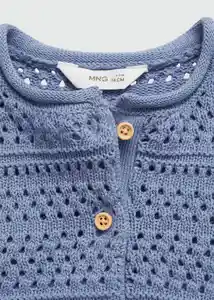 Abrigo Cardigan Hibisco Azul Talla 64 Niños Mango