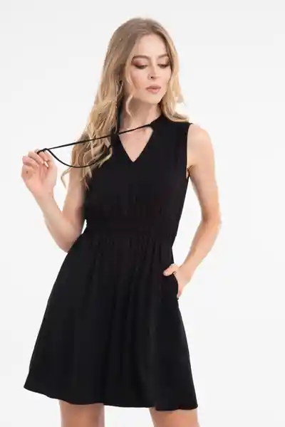 Ragged Vestido Mackenzie Color Negro Talla L