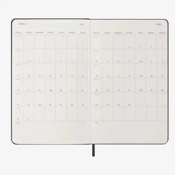 Moleskine Agenda Semanal Negro Grande Hc 2026
