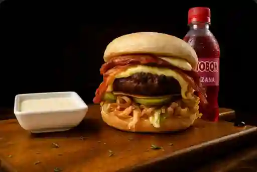 Combo Hamburguesa la Makial +  Papas a la Francesa + Gaseosa 400ml