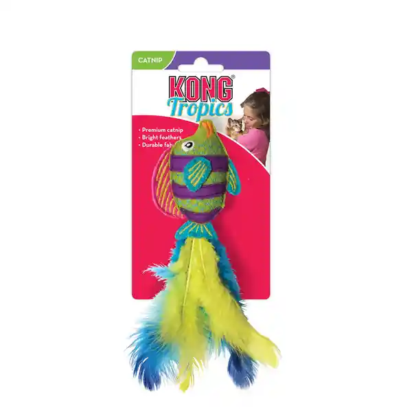 Kong Juguete Para Gato Pez Tropical Verde Catnip