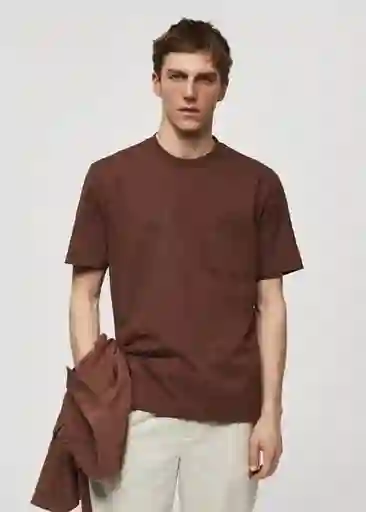 Camiseta Molina Tabaco Talla XL Hombre Mango