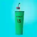Vaso Acero Doble Pared Pitillo Creeper Minecraft Verde Miniso