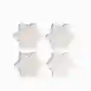 Set Porta Vaso Snowflake Mármol Ambiente Gourmet