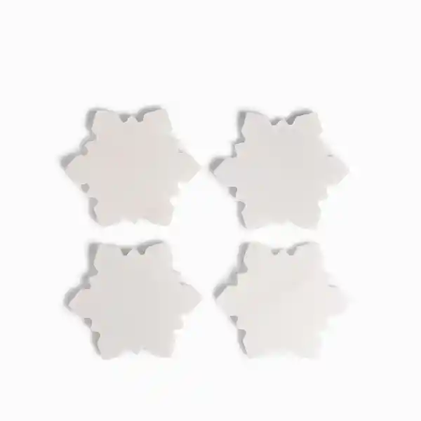 Set Porta Vaso Snowflake Mármol Ambiente Gourmet