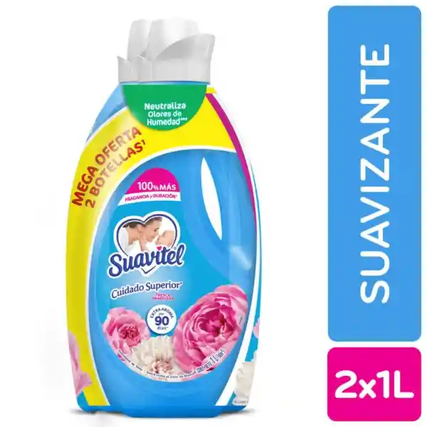 Suavizante Suavitel Cuidado Superior Fresca Primavera 2 x 1 L