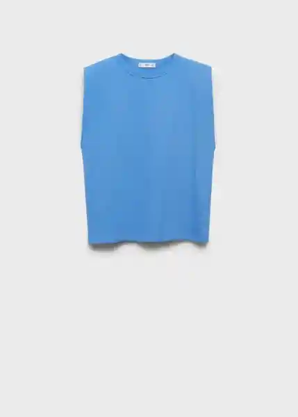 Camiseta Viri Azul Talla M Mujer Mango
