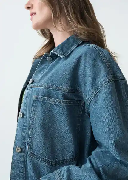 Chaqueta Aura Mujer Azul Indigo Medio Talla M 423G333 Naf Naf