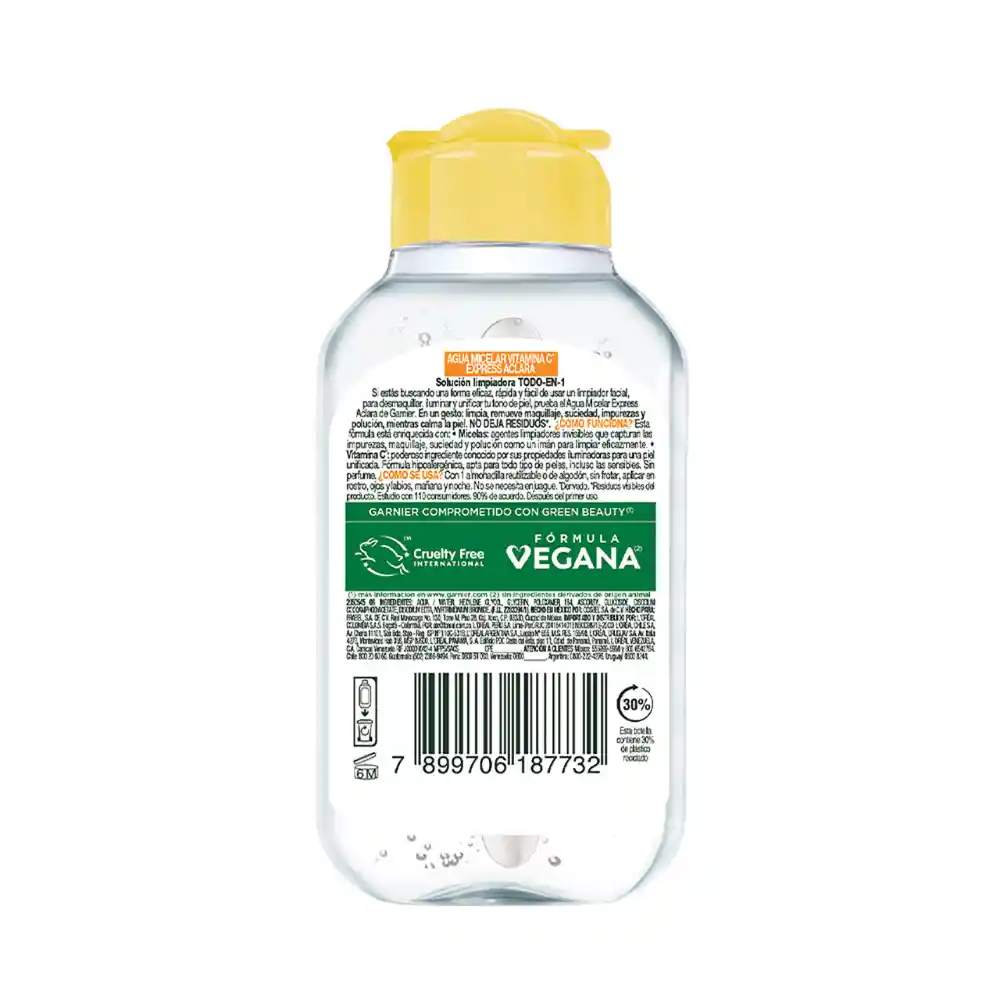 Agua Micelar Garnier Vitamina C Express Aclara 100 ml