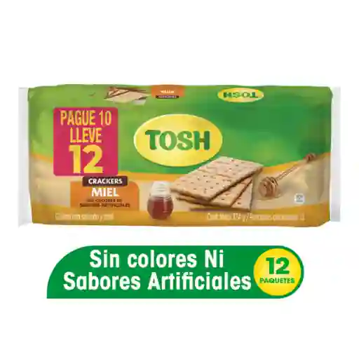 Tosh Galleta Miel Sin Colores ni Sabores Artificiales 324 g