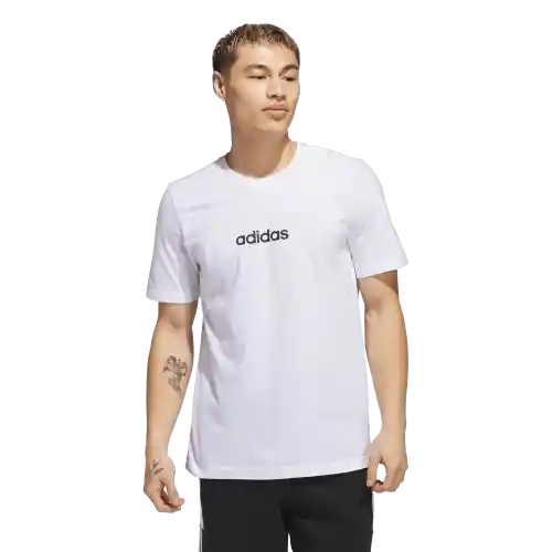 Adidas Camiseta Manga Corta M Lin Sj T de Hombre Blanco Talla L