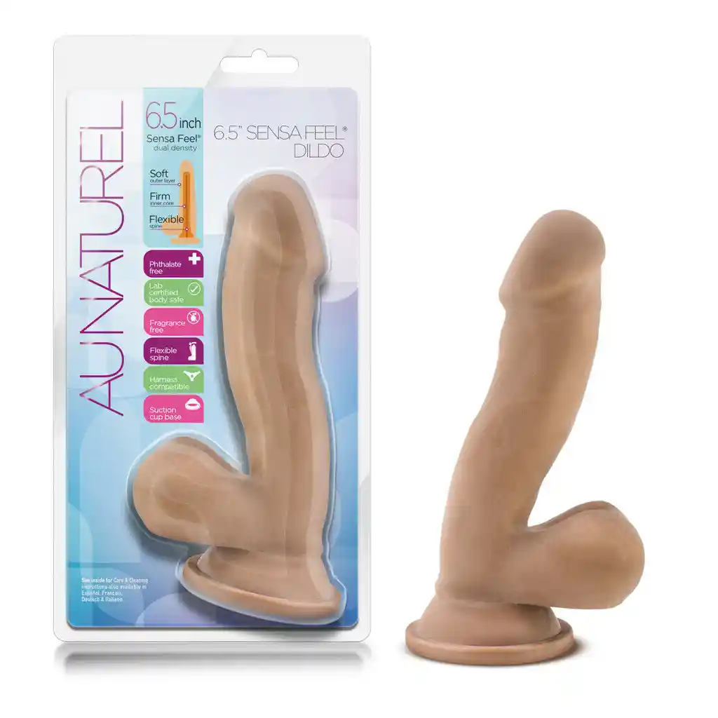 Dildo Sensa Feel Aunaturel Ultra Suave 17 Cm