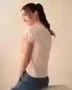 Camiseta Rosa Popurrí Claro Talla XL 601G016 Esprit