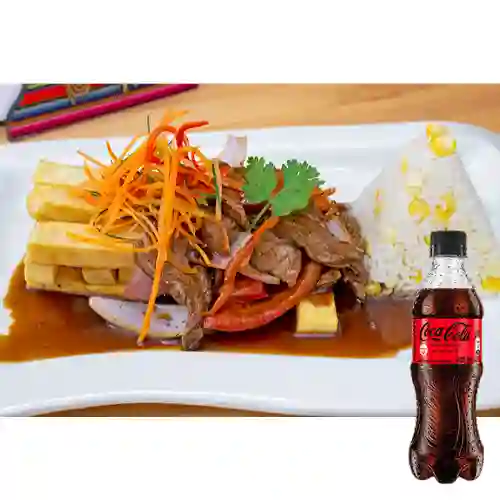 Combo Lomo Saltado + Coca Cola Sin Azúcar 400 ml