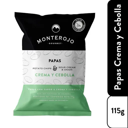 Monterojo Snack de Papas Fritas Sabor a Crema y Cebolla