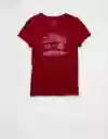 Camiseta Mujer Vinotinto Talla Medium 1143669 American Eagle