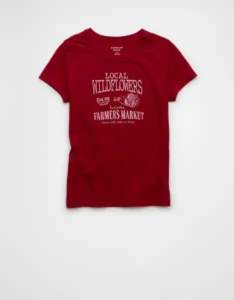 Camiseta Mujer Vinotinto Talla Medium 1143669 American Eagle