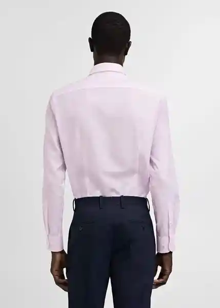 Camisa Lake City Rosa Light Talla L Hombre Mango