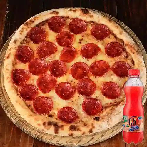 Pizzeta c/ Pepperoni +Hit Frutas Tropicales 500ml
