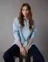 Camisa Mujer Azul Talla Small 6433401 American Eagle