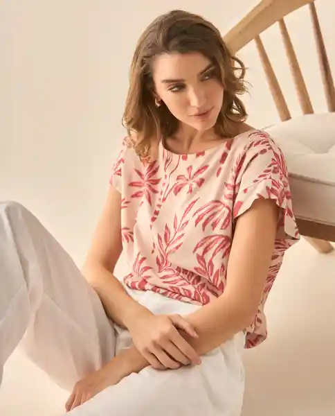 Camisa Rosa Escarpado Claro Talla XL 613G036 Esprit