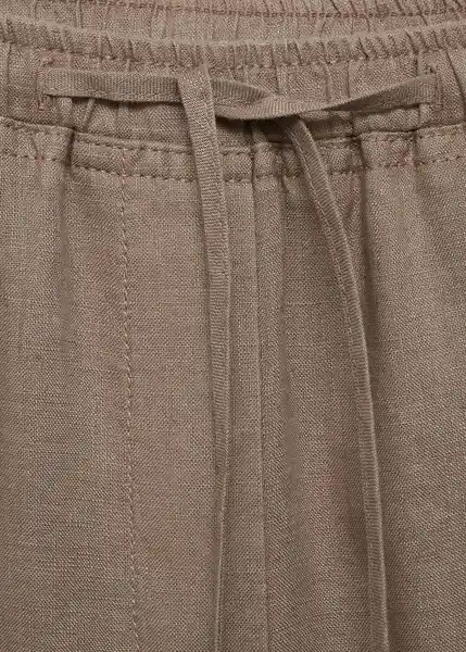 Pantalón Linen Topo Talla XS  Mujer Mango