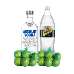 Combo Absolut Vodka Original + Schweppes Soda 1.5 L