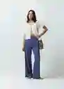 Pantalón Eva Mujer Azul Cetaceo Talla 10 Naf Naf