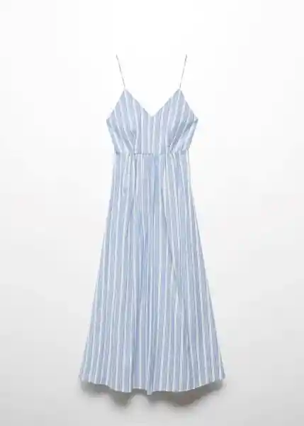 Vestido Cristi Celeste Talla Xl Mujer Mango
