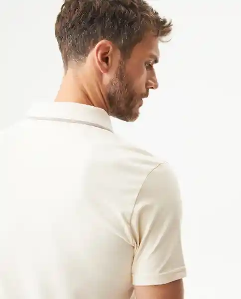 Camiseta Polo Contrast Zip Knob Crudo Cisne Claro T L Chevignon