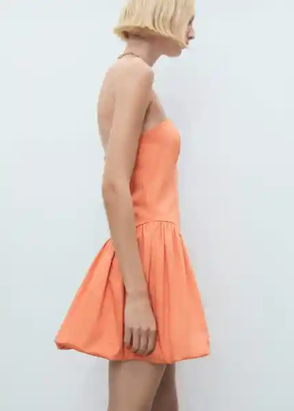 Vestido Rumba Naranja Talla S Mujer Mango