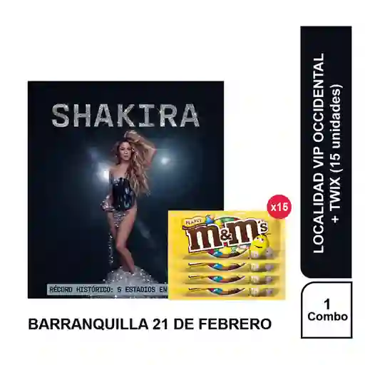 Combo Concierto Shakira Barranquilla Occidental + M&M