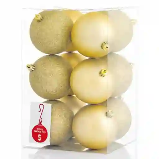 Cotidiana Set Esferas Gold 8 cm Nav2