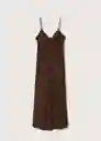 Vestido Vani Chocolate Talla 18 Mujer Mango