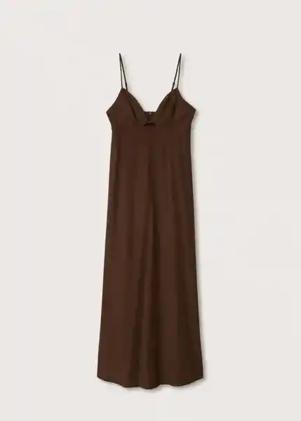 Vestido Vani Chocolate Talla 18 Mujer Mango