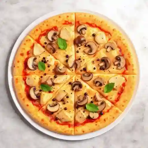 Pizza pollo funghi