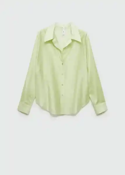 Camisa June Verde Talla M Mujer Mango