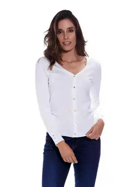 Saco Tejido Abierto Para Mujer Marfil Talla XS