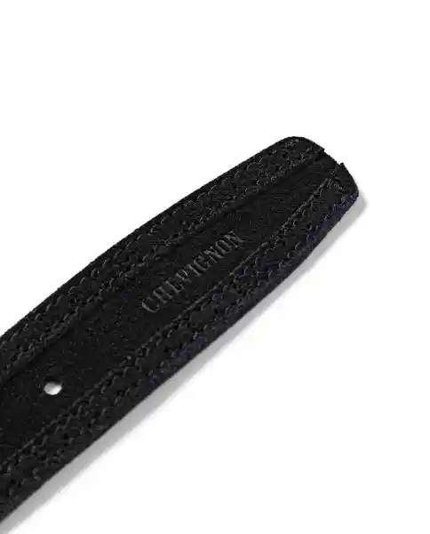 Correa Brogue Masculino Negro Sombrío Ultraoscuro T.36 Chevignon