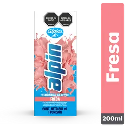 Alpin Leche Semidescremada Sabor Fresa