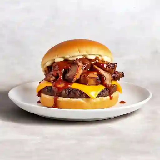 Hamburguesa Costilla Ahumada en Salsa Bbq