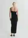 Vestido Sage Negro Talla M Mujer Mango