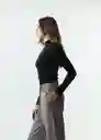 Camiseta Mujer Negro Puro Ultraoscuro Talla L 503G030 Naf Naf