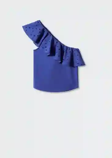 Top Tori Azul Talla M Mujer Mango