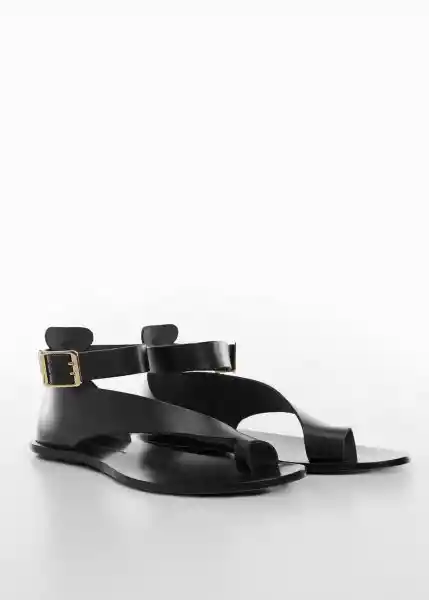 Sandalias Vbflat Negro Talla 40 Mujer Mango