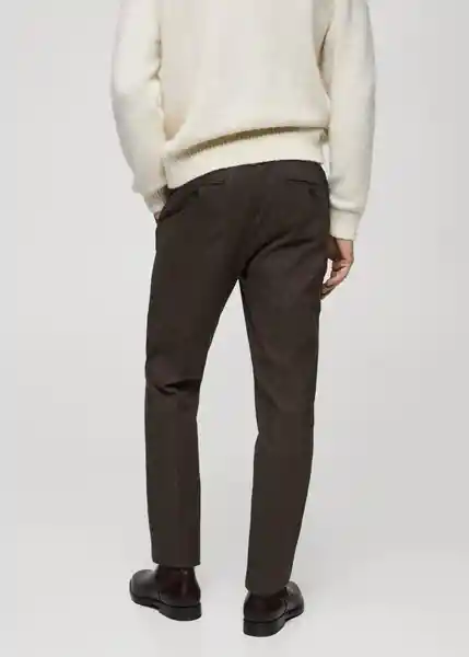 Pantalón Brest Marrón Talla 40 Hombre Mango