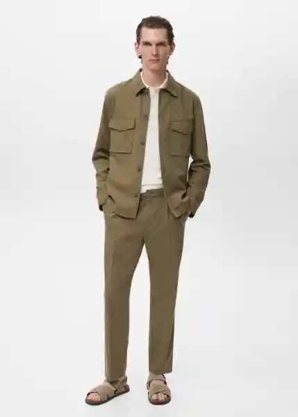Chaqueta Alicudi Khaki Talla S Hombre Mango