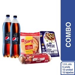 Combo Pepsi Sin Azúcar 2 Und + Huevos 12 Und + Arepas + Queso