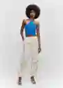 Top Surf Azul Talla M Mujer Mango